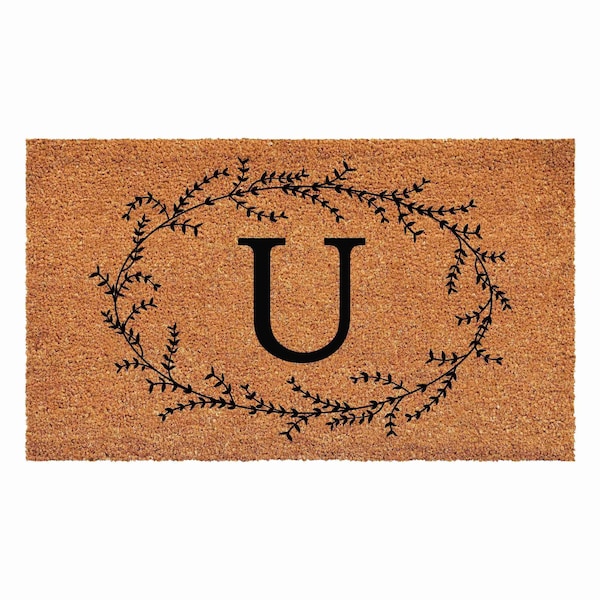 Calloway Mills Monogram Door Mat, Black, Natural, 17 in W x 29 in L 108361729U - main